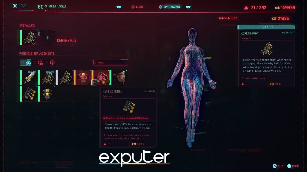 Cyberpunk 2077: Reflex Tuner