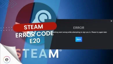 how to fix error code e20 steam