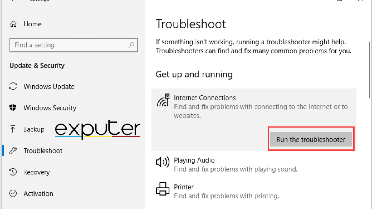 Troubleshoot Your Internet