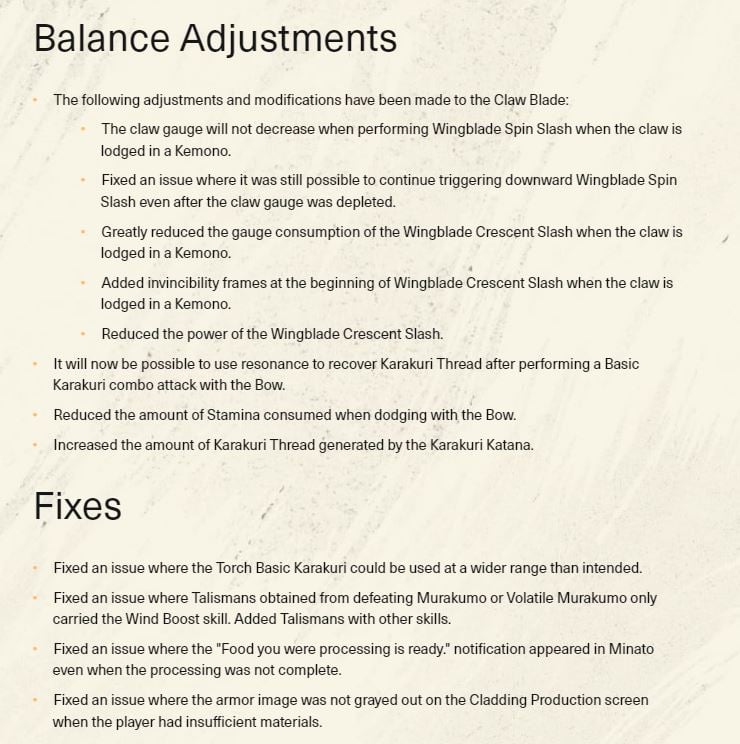 Wild Hearts Balance Adjustments & Fixes