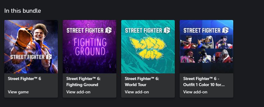The multiple add-ons have been listed on Street Fighter 6's Xbox Store page.
