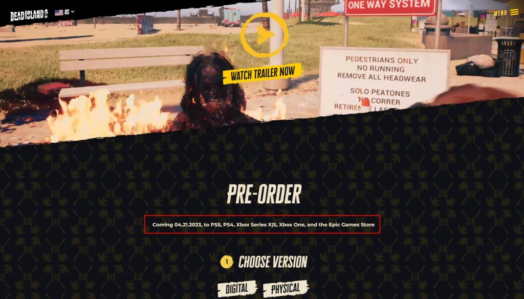 dead island 2 official site pre order