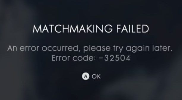 Battlefield 1 Error Code 32504