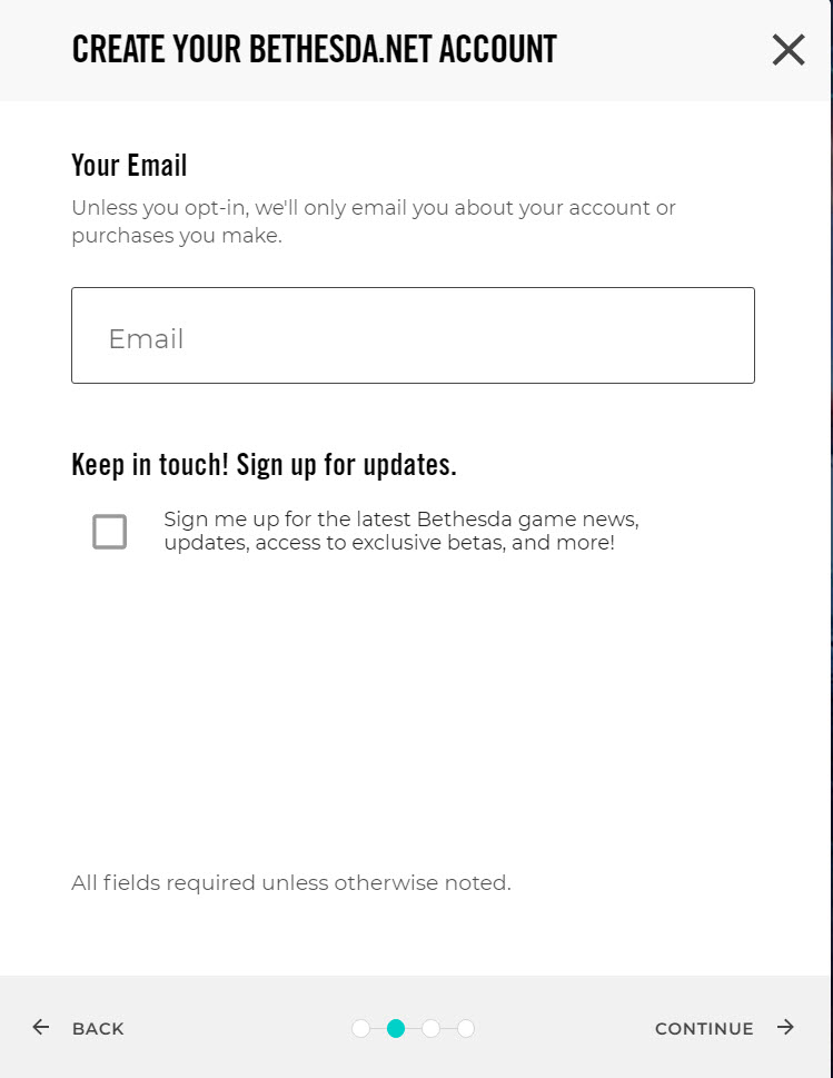 Create Bethesda Account Fix