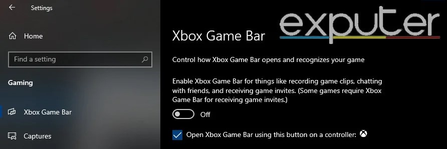 disable xbox game bar
