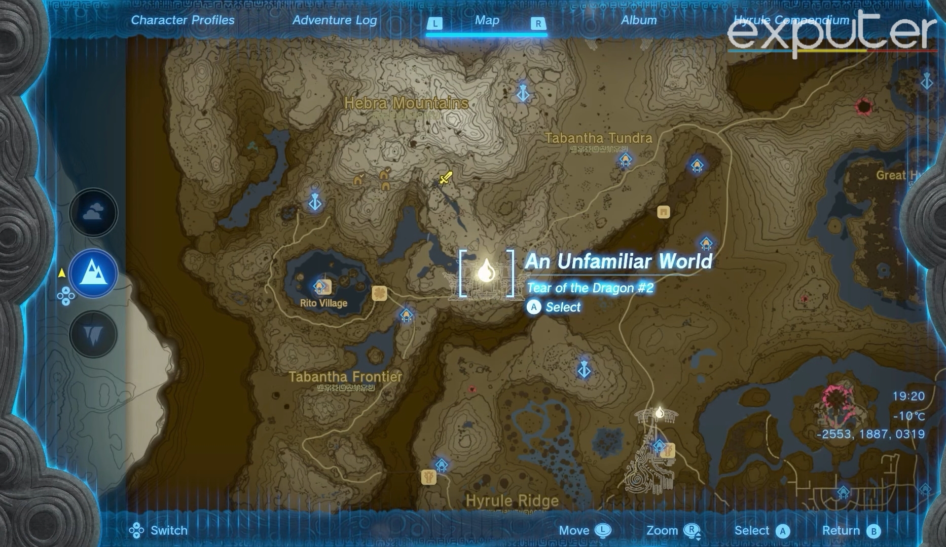 Location of Tears of the Kingdom Geoglyph on map