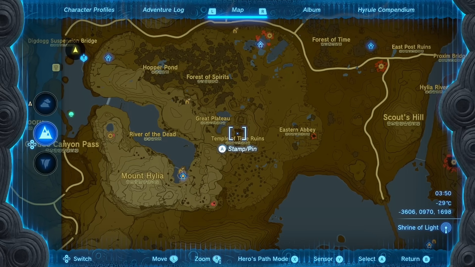 Temple of Time Ruins Map