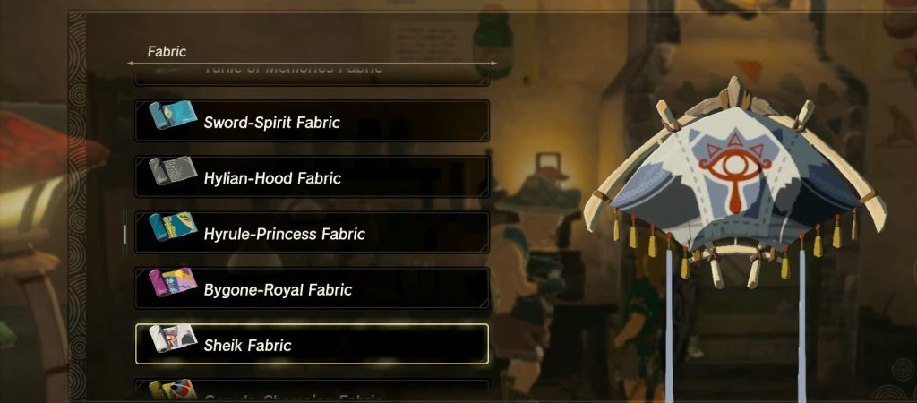 Zelda Tears of the Kingdom Amiibo Unlocks Paraglider Fabric 
