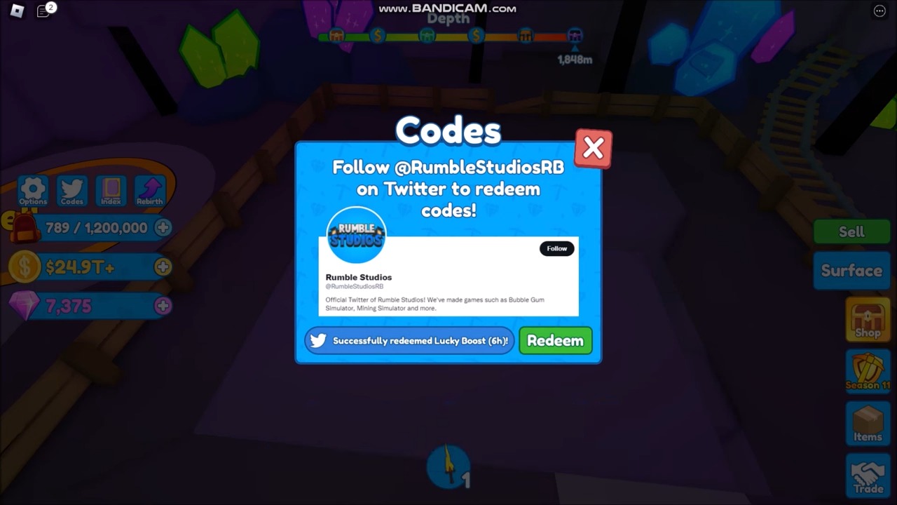 Claiming Active Codes In Mining Simulator 2