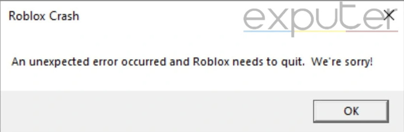 Roblox crashing fix