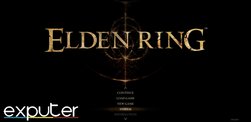 Opening System Settings Menu in Elden Ring. (image by eXputer)