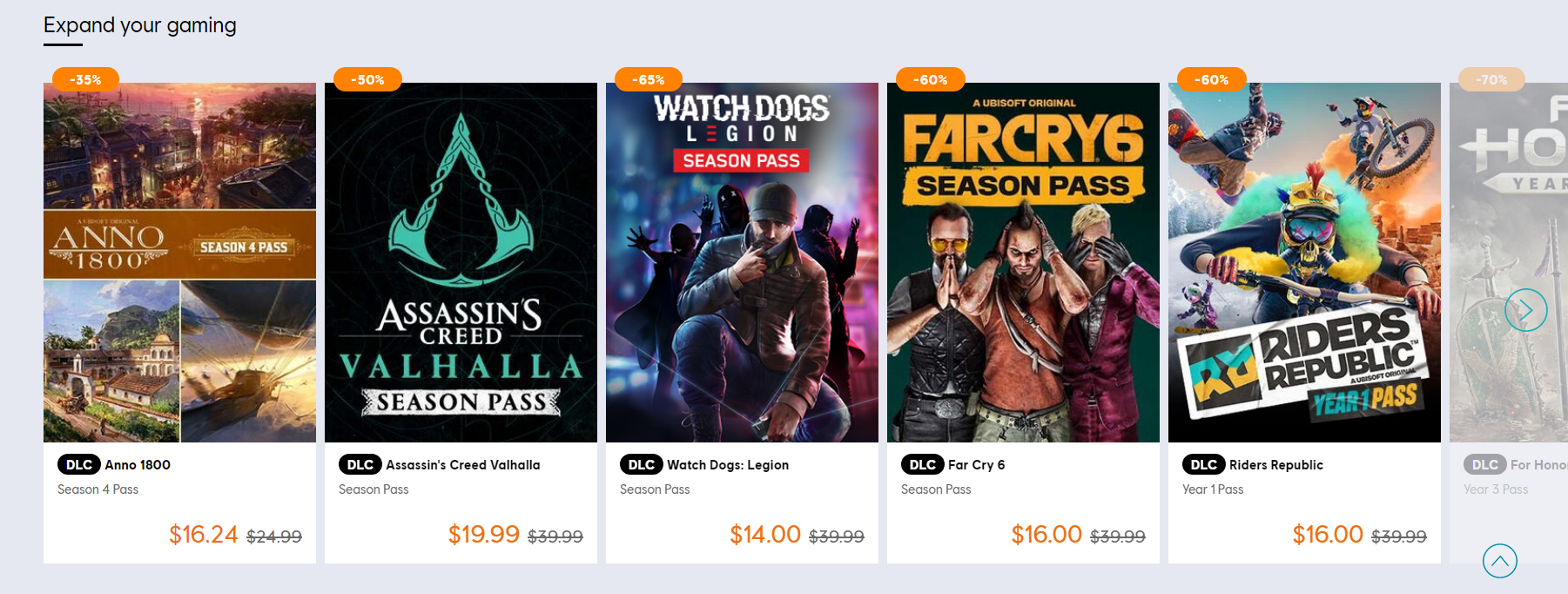 The Season Pass Sale on the Ubisoft Store