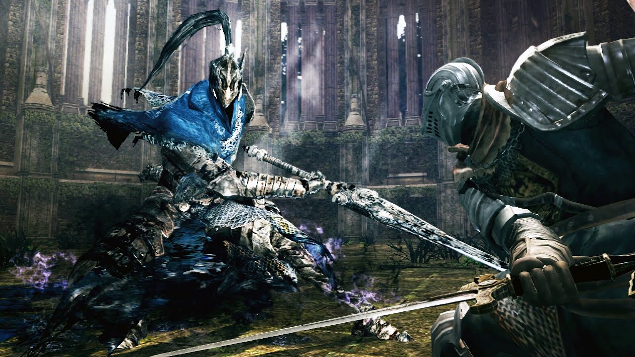 The grand duel with Artorias in Dark Souls Artorias of the Abyss DLC
