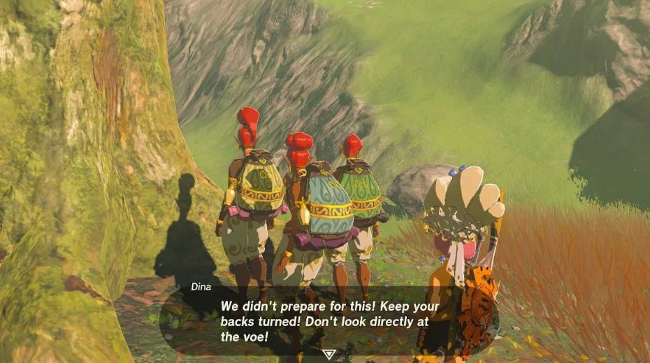 Traveling Gerudo Interact With Naked Link