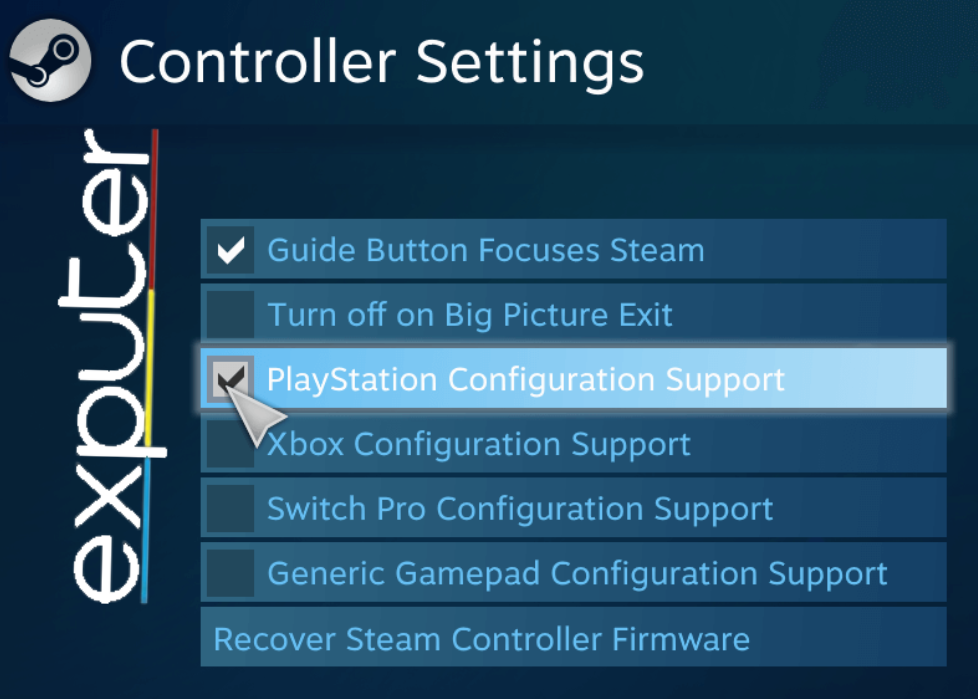 PlayStation configuration support