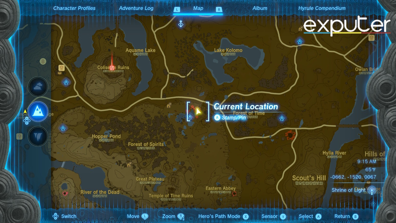 location in the game