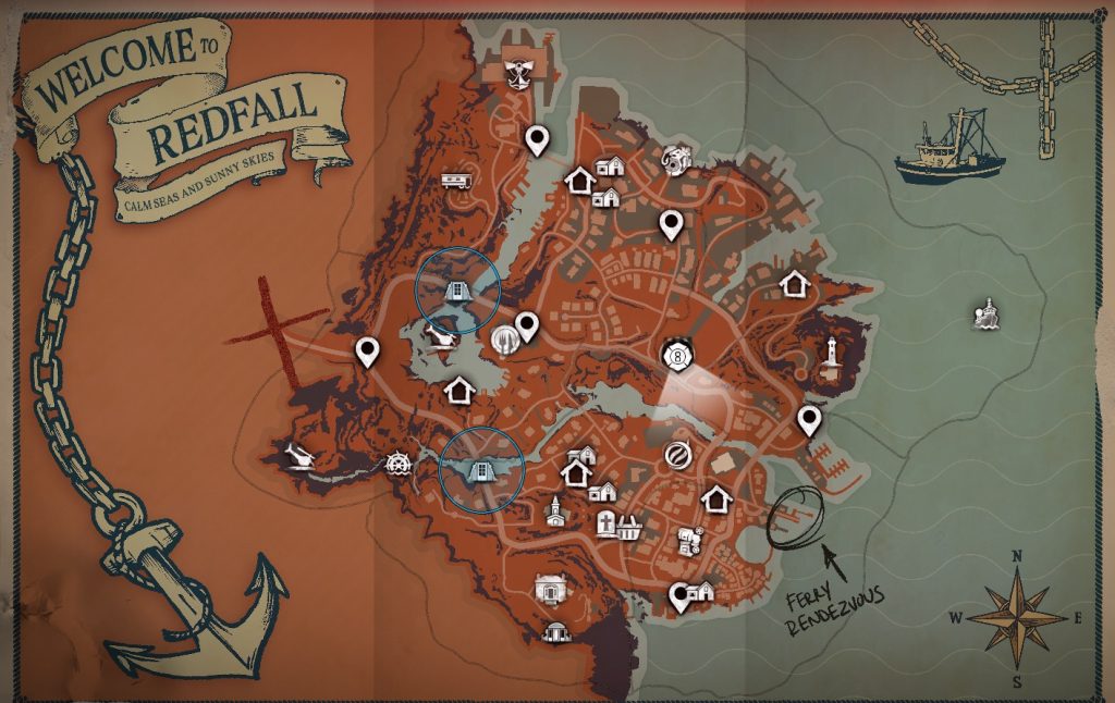 how big is the redfall map?