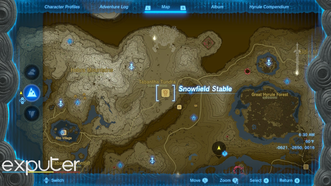 location in the game