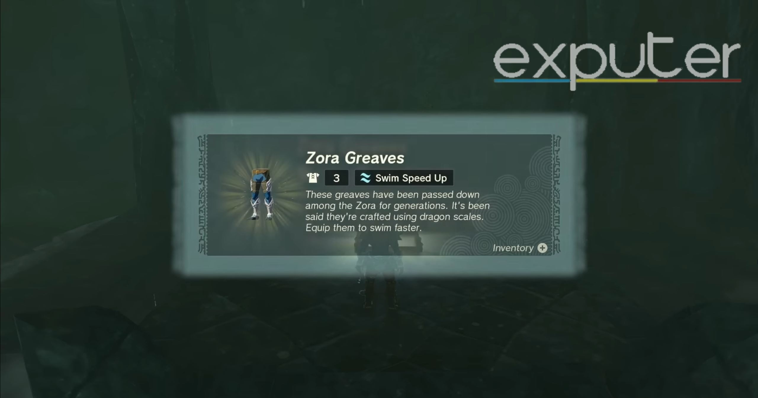 The zora greaves armor