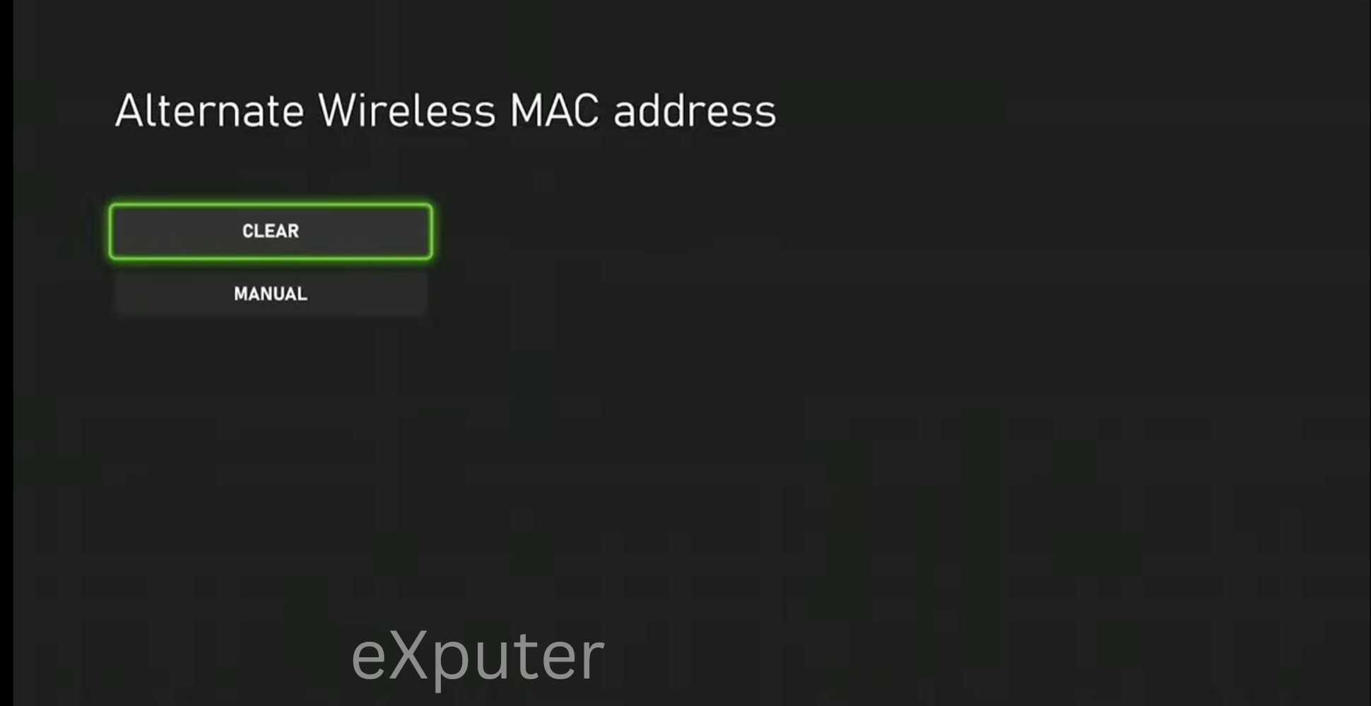 Clearing alternate Mac address in Xbox