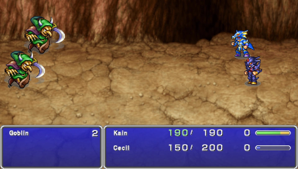 ATB bar present next to character name, first introduced in Final Fantasy IV