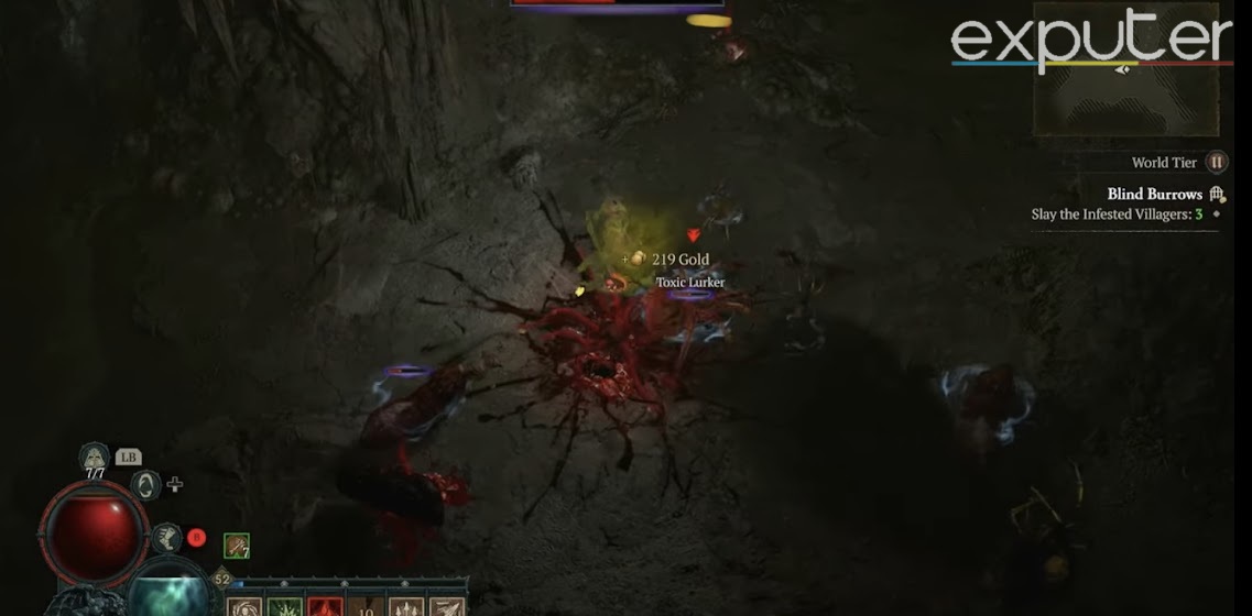 Diablo 4 Blind Burrows Dungeon enemies