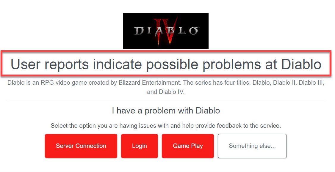 Diablo 4 server status
