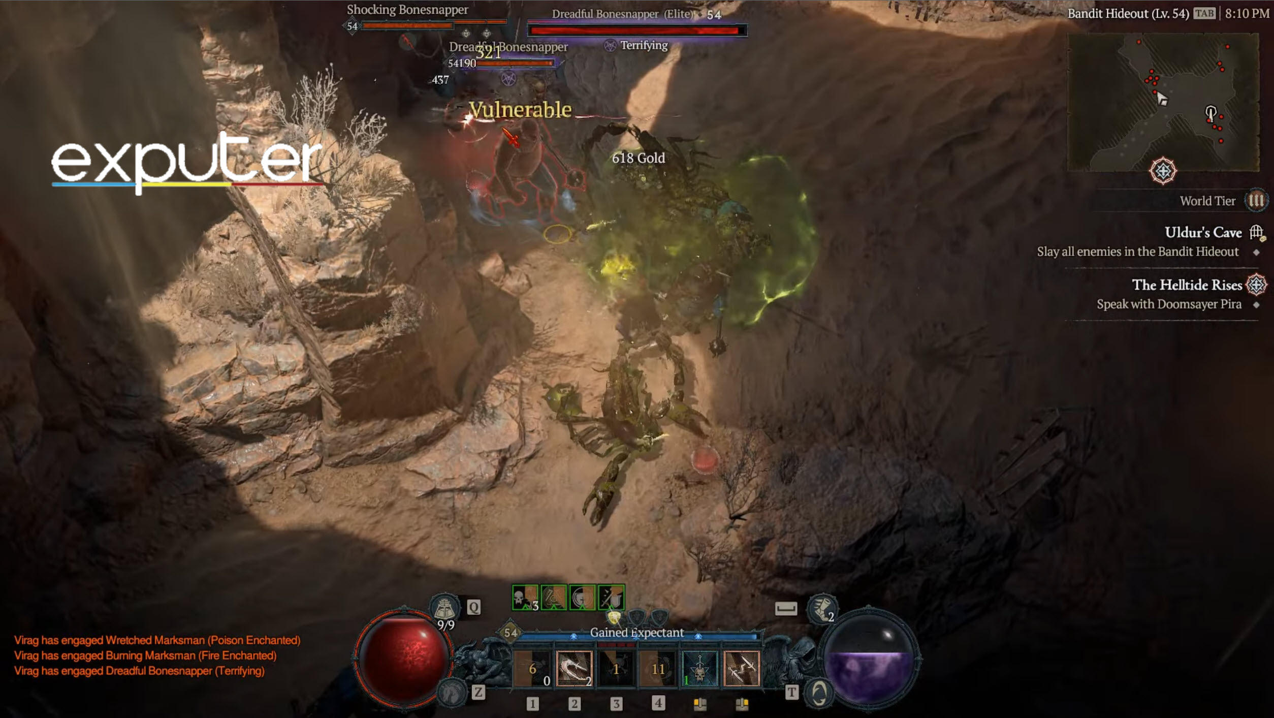 Diablo 4: enemies in Uldur's Cave