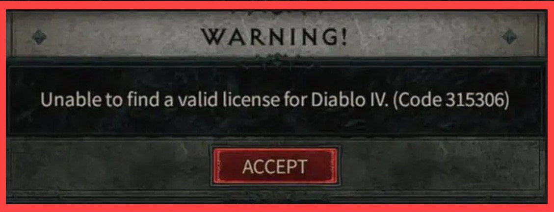 Fix unable to find a valid license for Diablo 4