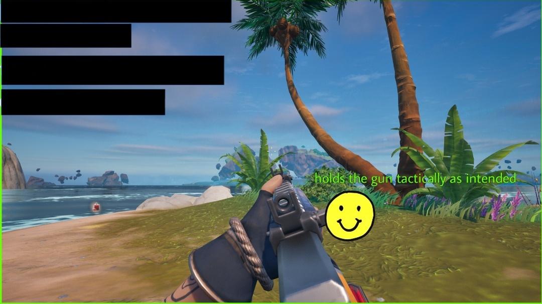 Leaked Fortnite First-Person Mode Screenshot