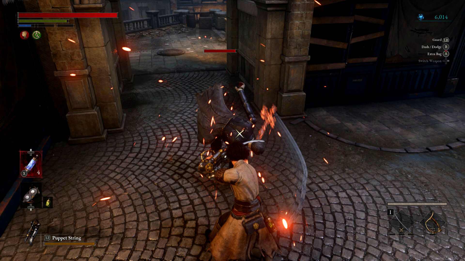 Combat in Lies of P is responsive, fluid, and features separate key bindings for guard and dodge.