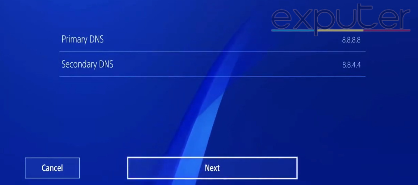 how to change DNS server settings in playstation