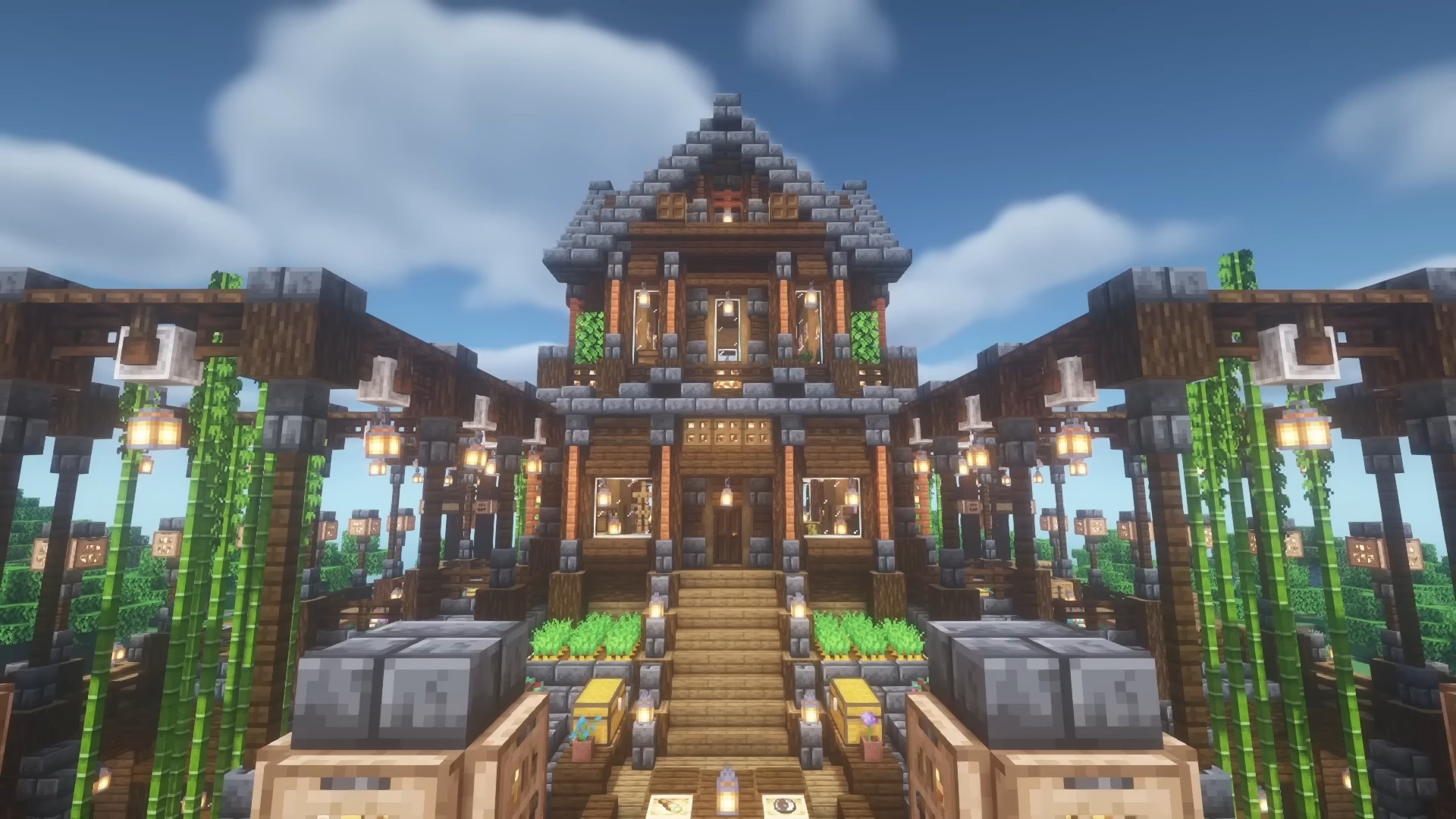 Minecraft wooden castle