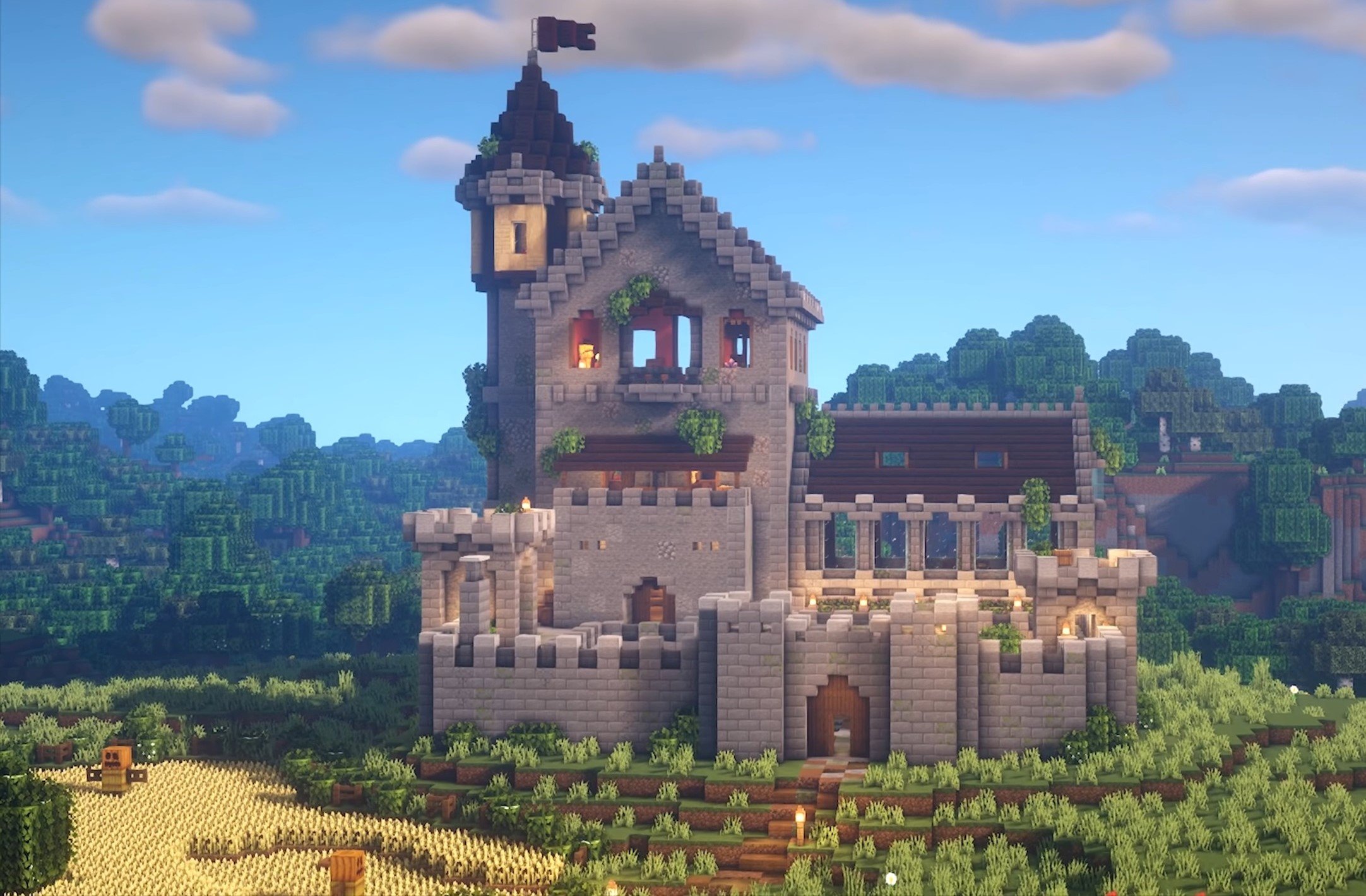 Minecraft Stone Fortress build