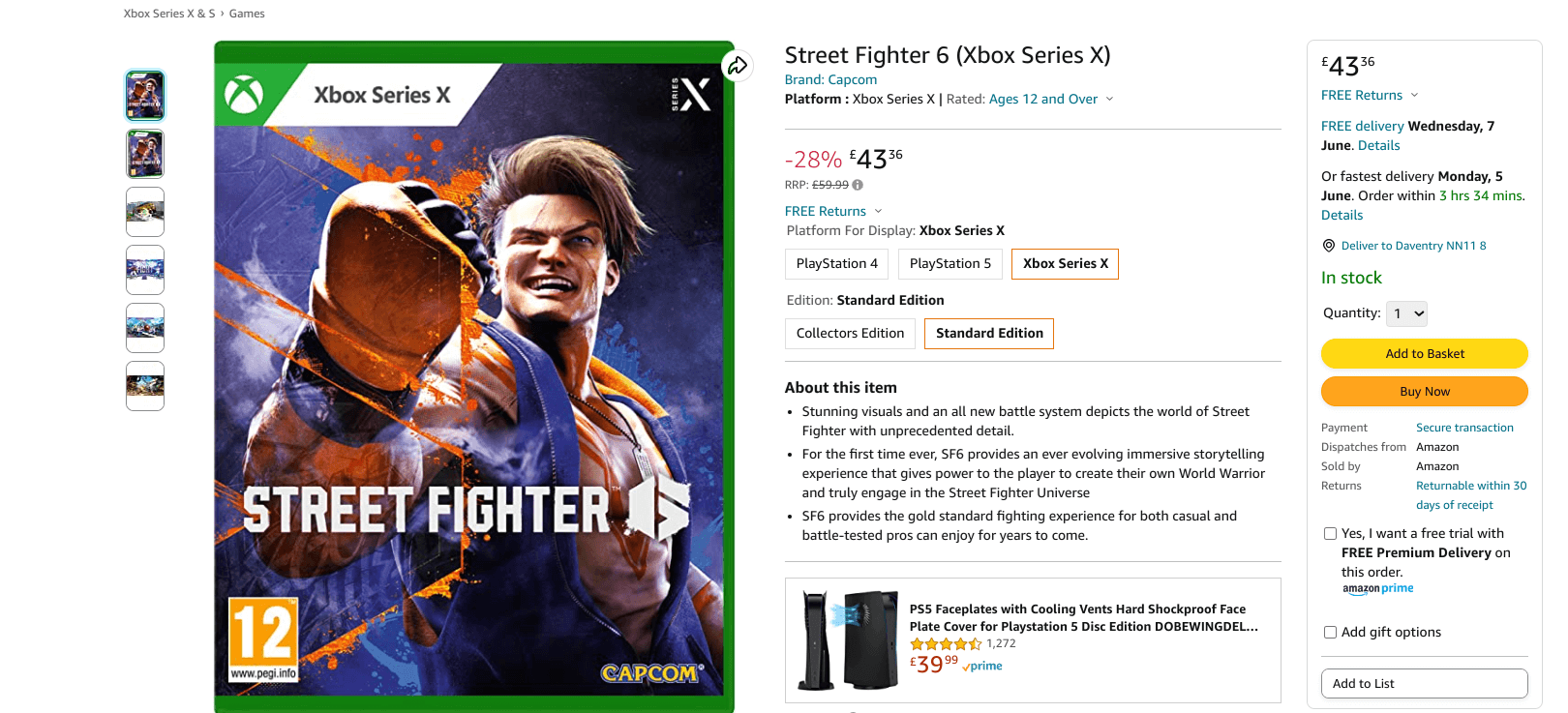 Street Fighter Discounted to £43.36 on Amazon UK for the Xbox Series Consoles
