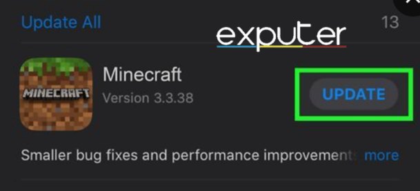 Update Minecraft (Image by exputer)