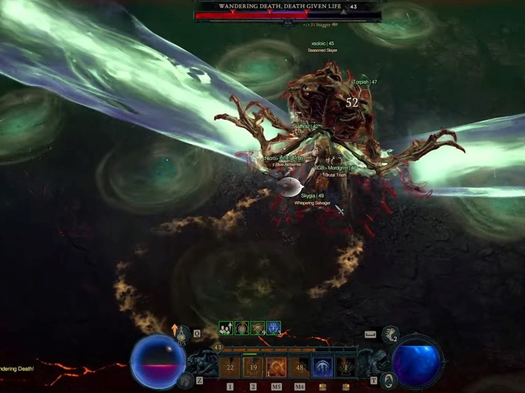 Diablo 4 Wandering Death Wandering Death's High-Damage Beams 