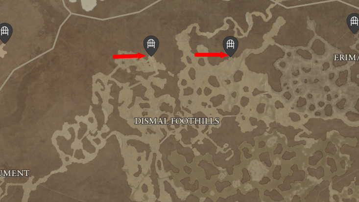 dismal foothills dungeons in Diablo 4