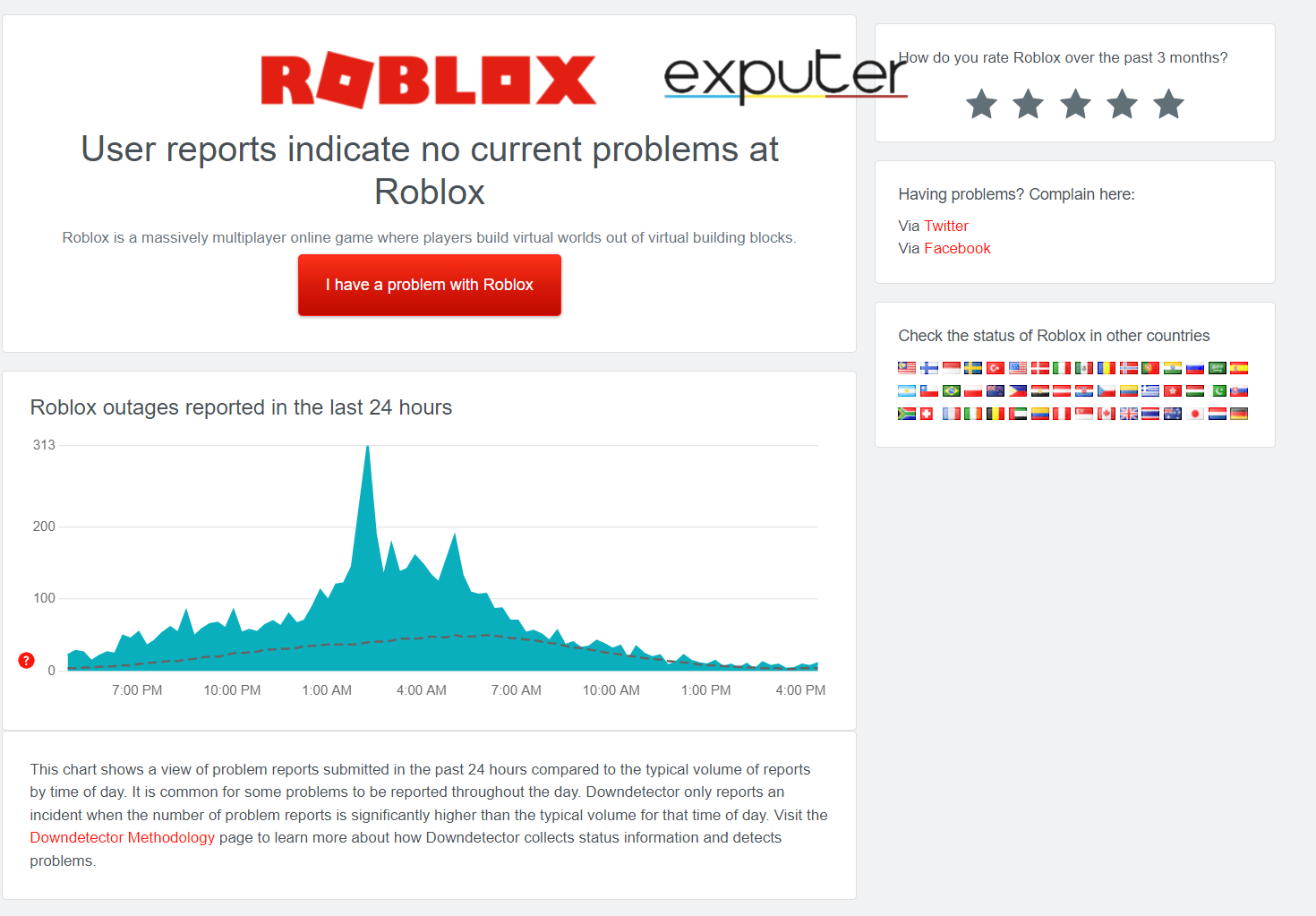 How to check server outages on Roblox