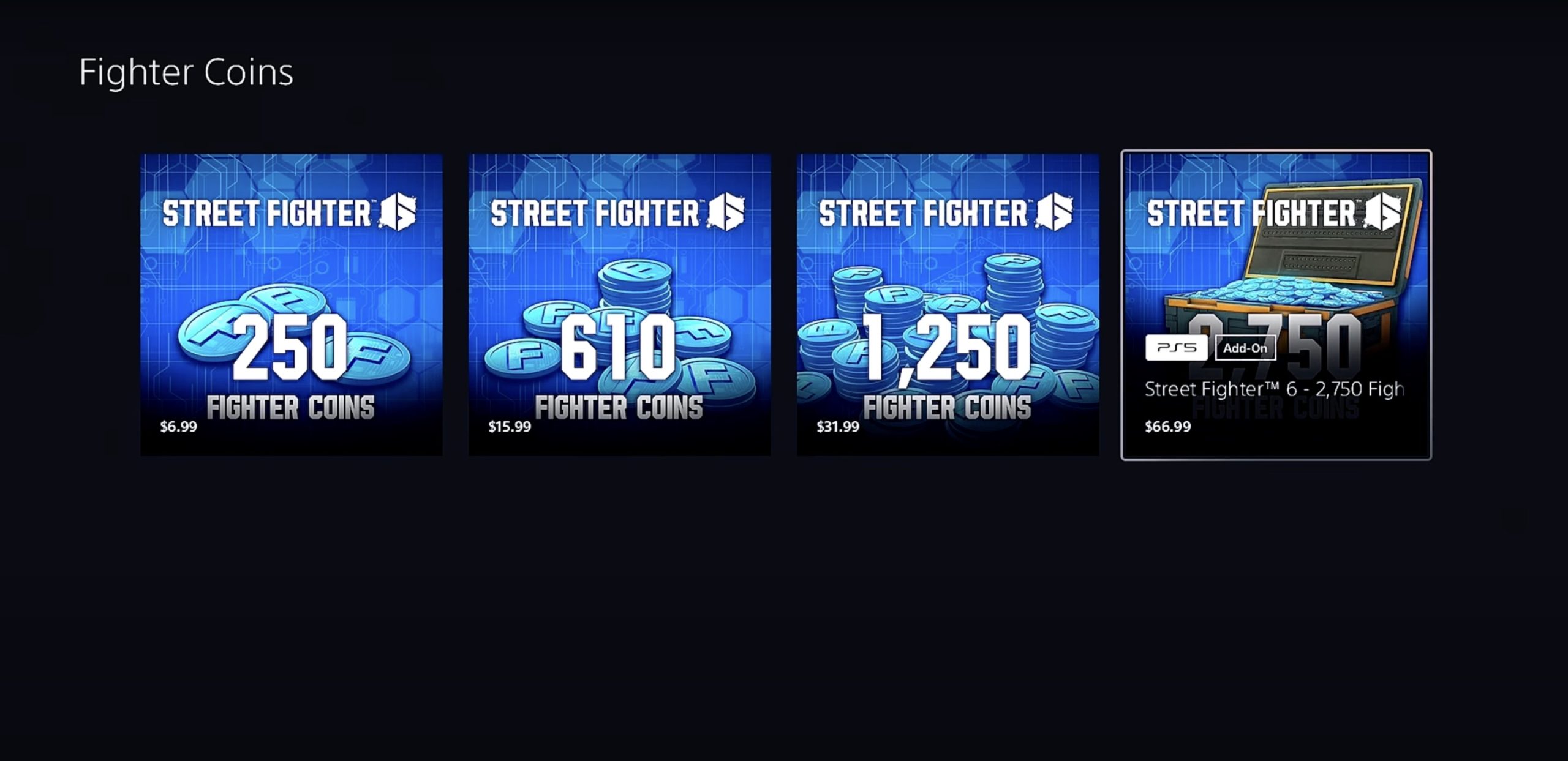 cost of fighter coins