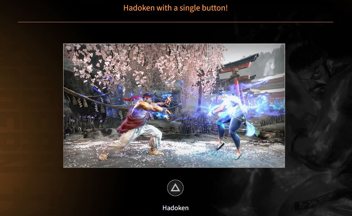 You can use Hadoken With a Single Button using Modern Controls.
