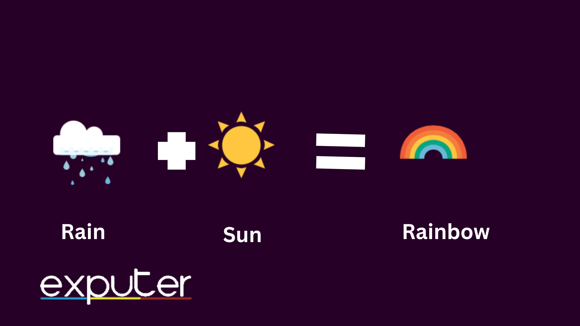 making rainbow from rain and sun