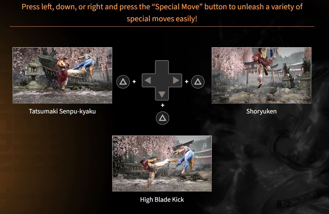 You can use multiple options by combining directional inputs with the special attack button using Modern Controls.