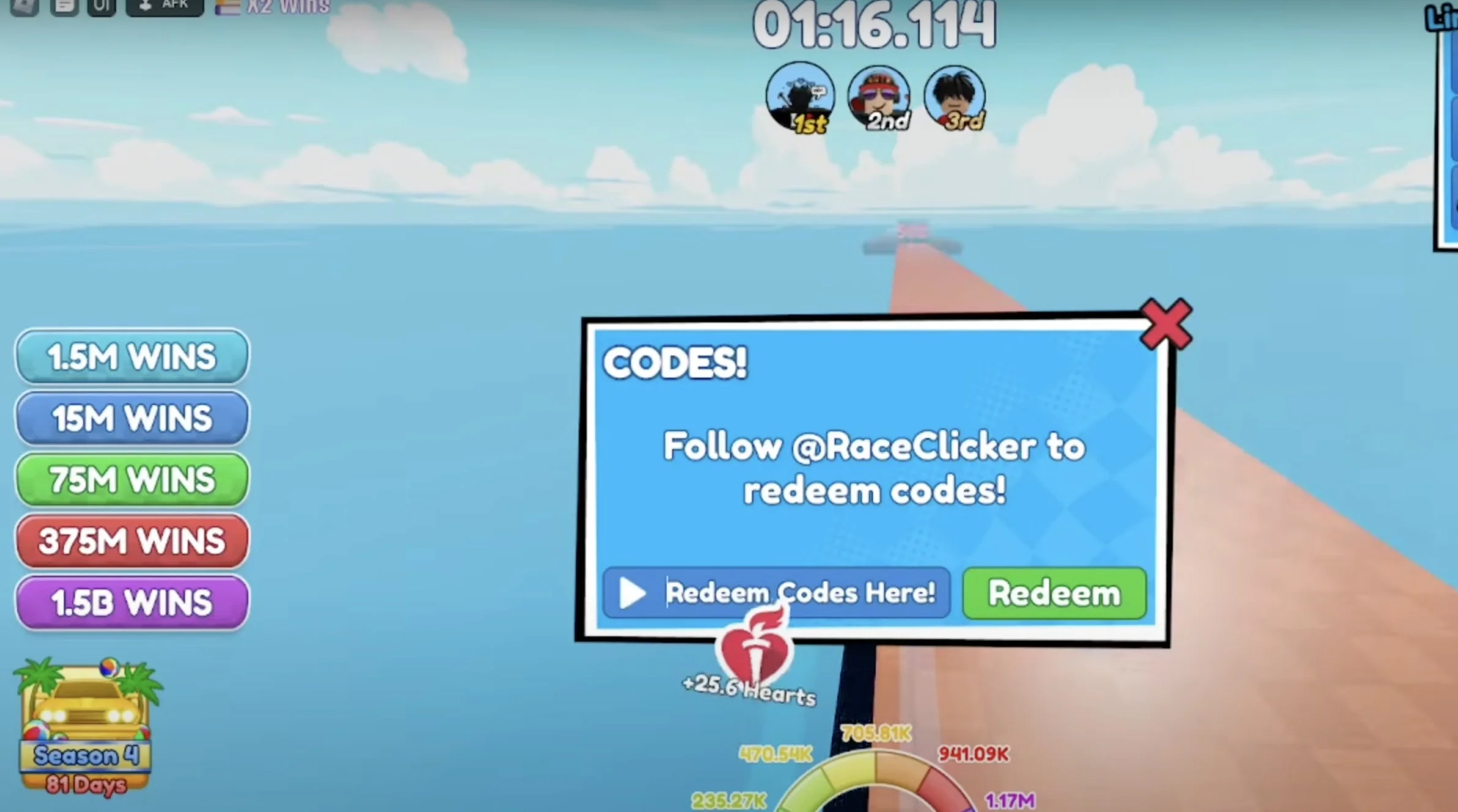 Skydive Race Clicker Codes (December 2023) Roblox