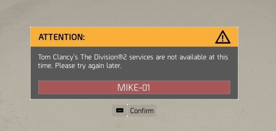 division 2 mike 01 error