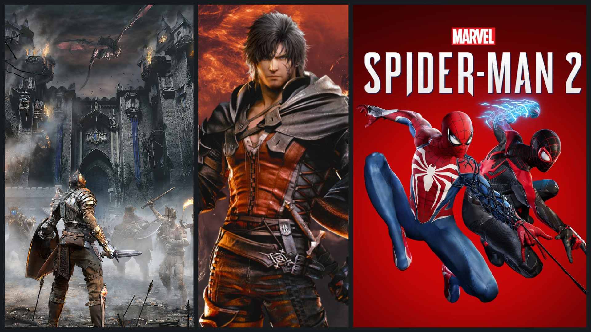 The PlayStation 5 exclusives that are currently on the market. FF16 is timed while Spider-Man 2 is set for launch in October 2023.