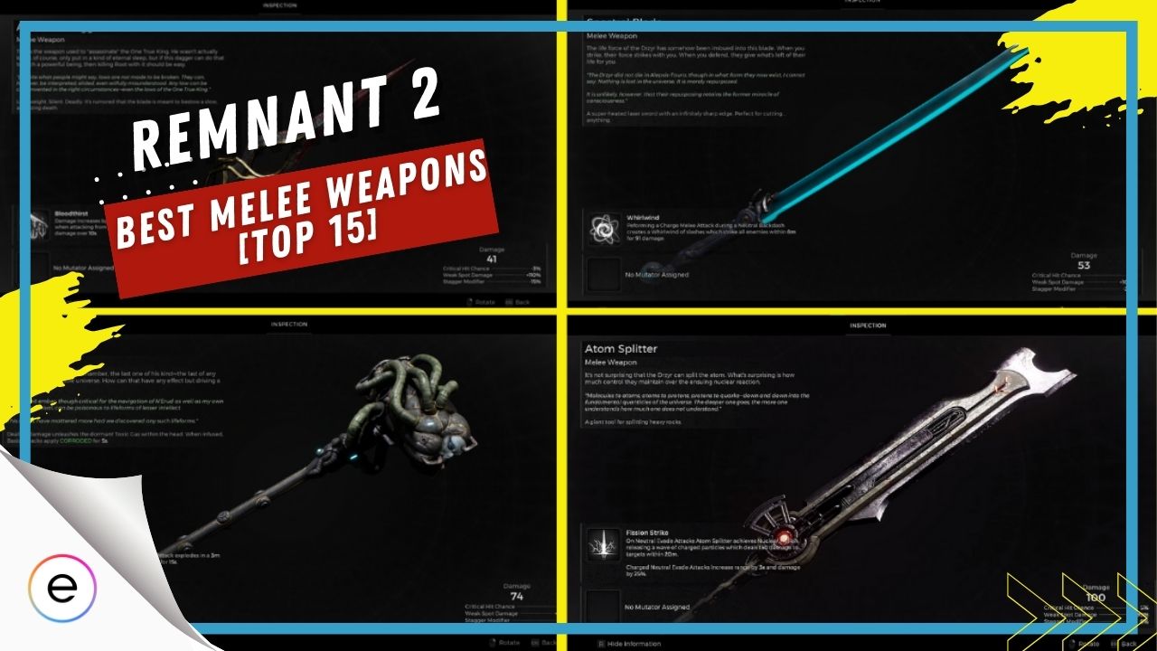 remnant 2 best melee weapons