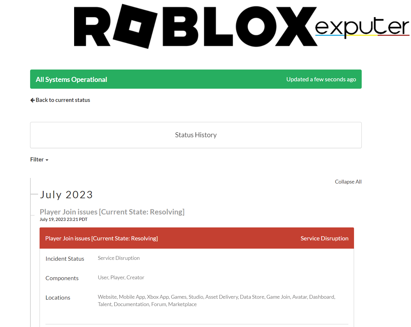 Roblox Error Starting Experience can be caused due to a server outage