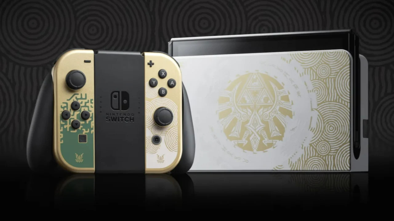 The Legend of Zelda: Tears of the Kingdom Oled Nintendo Switch console edition.