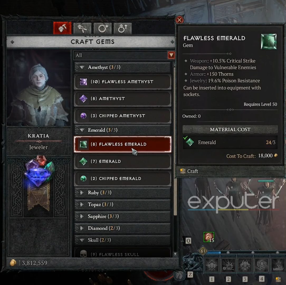 Diablo 4 Upgrading Gems Level 